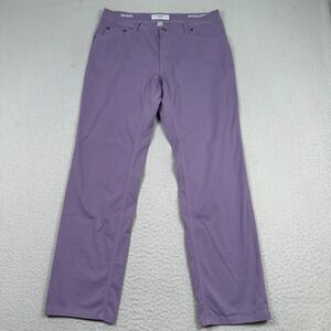 Brax Feel Good Chuck Pants Mens 35/34 (34x30) Modern Fit Hi Flex Stretch Purple